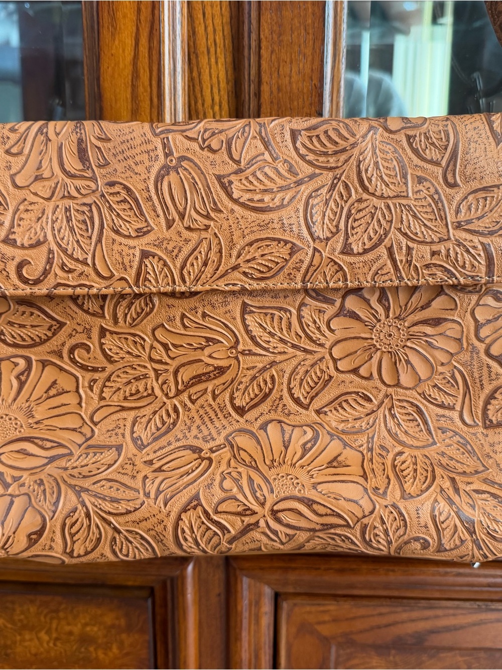 Embossed Floral concealed carry handbag Gun Tote’n Mamas